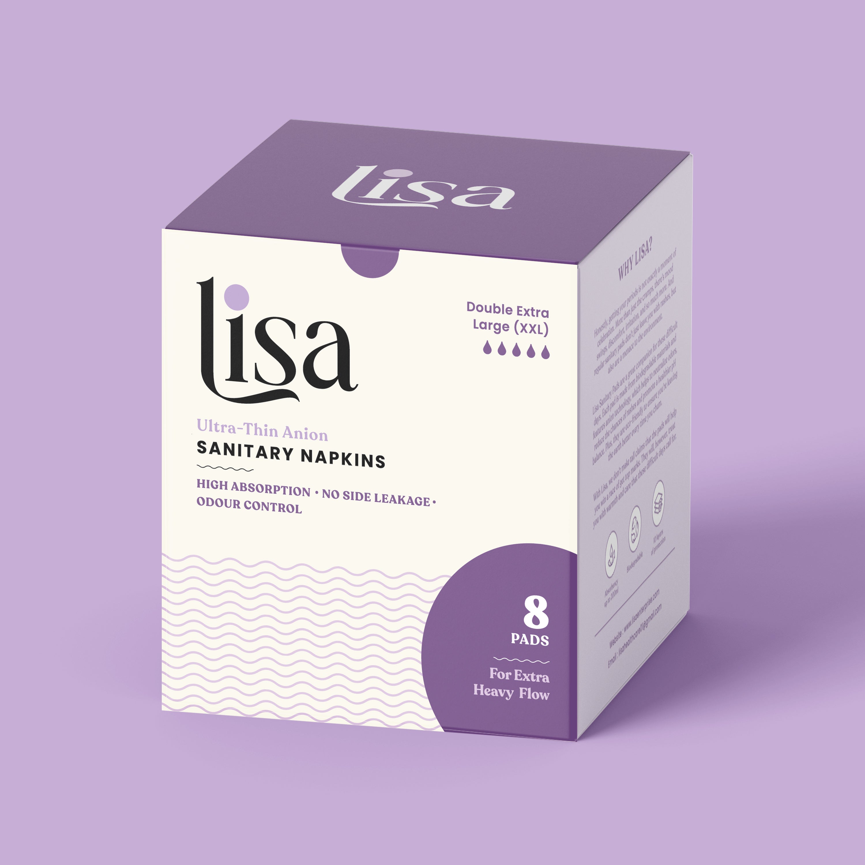 Lisa Anion Sanitary Pads | XXL -  330mm